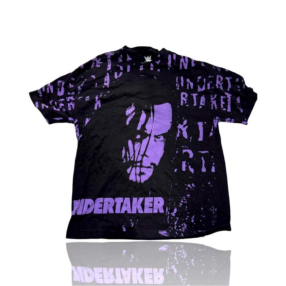 WWE/WWF Undertaker All Over Retro T-Shirt: 2016 Print: Adult XL: Wrestlemania